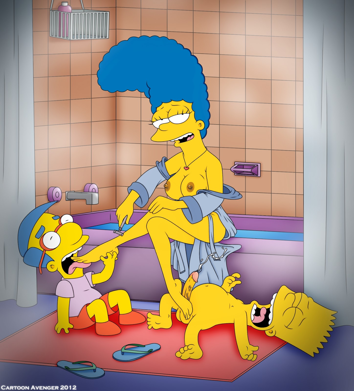 Marge Simpson - pic808001: Bart Simpson â€“ Marge Simpson â€“ Milhouse Van Houten â€“ The  Simpsons â€“ cartoon avenger - Simpsons Porn Comics