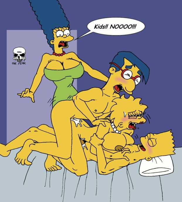 Pic133032 Bart Simpson Lisa Simpson Marge Simpson Milhouse Van Houten The Fear The