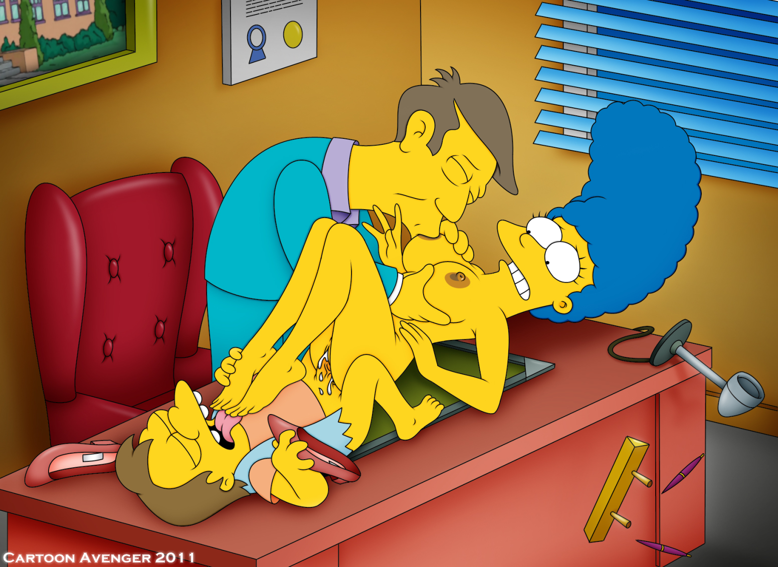 Pic750162 Marge Simpson Nelson Muntz Seymour Skinner The Simpsons Cartoon Avenger