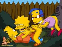#pic143621: Bart Simpson – Lisa Simpson – Milhouse Van Houten – The Simpsons