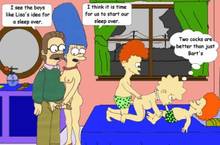 #pic304814: Lisa Simpson – Marge Simpson – Ned Flanders – Rod Flanders – The Simpsons – Todd Flanders – animated