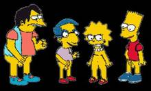 #pic850773: Bart Simpson – Lisa Simpson – Milhouse Van Houten – Nelson Muntz – The Simpsons – animated