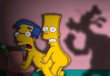#pic364124: Bart Simpson – Goofy – Milhouse Van Houten – The Simpsons – crossover