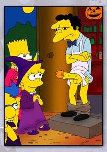 #pic351007: Bart Simpson – Lisa Simpson – Milhouse Van Houten – Moe Szyslak – The Simpsons