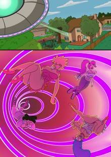 #pic1197623: Amy Wong – Futurama – Lisa Simpson – Marge Simpson – The Simpsons – Turanga Leela – crossover – kogeikun