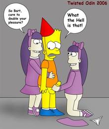 #pic90521: Bart Simpson – Sherri – Terri – The Simpsons – twisted odin
