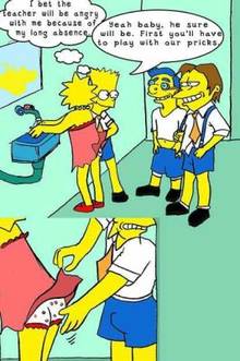 #pic97968: Bart Simpson – Lisa Simpson – Milhouse Van Houten – Nelson Muntz – The Simpsons