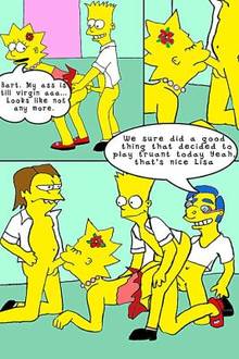 #pic97964: Bart Simpson – Lisa Simpson – Milhouse Van Houten – Nelson Muntz – The Simpsons