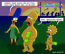 #pic90556: Homer Simpson – Lisa Simpson – Marge Simpson – Reputation blocks – The Simpsons – great moaning