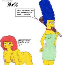 #pic135675: Marge Simpson – Maude Flanders – Rez – The Simpsons