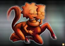 #pic135422: Bart Simpson – Lisa Simpson – Orange Box – The Simpsons