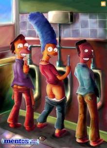 #pic135415: Carl Carlson – Lenny Leonard – Marge Simpson – Orange Box – The Simpsons