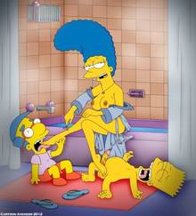 #pic808001: Bart Simpson – Marge Simpson – Milhouse Van Houten – The Simpsons – cartoon avenger