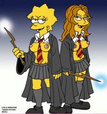 #pic132150: Harry Potter – Hermione Granger – Lisa Simpson – The Simpsons – nev