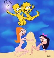 #pic883594: Bart Simpson – Candace Flynn – Isabella Garcia-Shapiro – Lisa Simpson – Phineas and Ferb – The Simpsons – helix