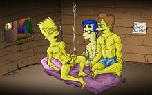 #pic1300189: Bart Simpson – Milhouse Van Houten – Ned Flanders – Nelson Muntz – The Simpsons – Yoshi (artist)