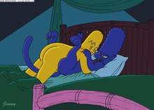 #pic409207: Homer Simpson – Jimmy – Marge Simpson – The Simpsons – animated – cat Marge