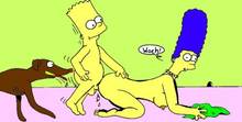 #pic705674: Bart Simpson – Marge Simpson – Santa’s Little Helper – The Simpsons