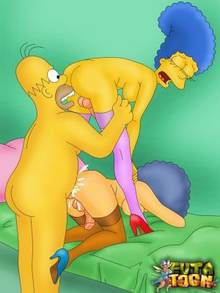 #pic1070939: Homer Simpson – Marge Simpson – Patty Bouvier – The Simpsons – futa-toon