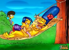 #pic730508: Artie Ziff – Marge Simpson – Milhouse Van Houten – The Simpsons – futa-toon