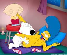 #pic686408: Brian Griffin – Family Guy – Marge Simpson – Stewie Griffin – The Simpsons – cartoon avenger – crossover