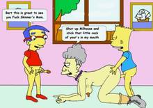 #pic673713: Agnes Skinner – Bart Simpson – Milhouse Van Houten – The Simpsons – animated