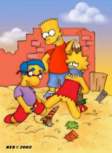 #pic189973: Bart Simpson – Kes – Lisa Simpson – Milhouse Van Houten – The Simpsons