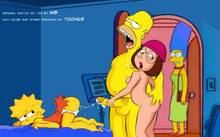 #pic595108: Family Guy – Homer Simpson – Lisa Simpson – MB – Marge Simpson – Meg Griffin – The Simpsons – crossover – tooner