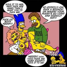 #pic422974: Marge Simpson – Maude Flanders – Ned Flanders – The Simpsons – nev