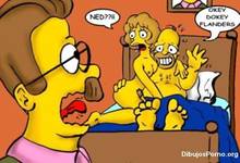 #pic1025047: Homer Simpson – Maude Flanders – Ned Flanders – The Simpsons