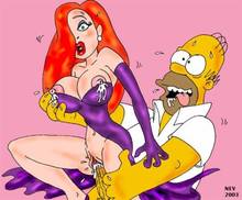 #pic450659: Homer Simpson – Jessica Rabbit – The Simpsons – Who Framed Roger Rabbit – crossover – nev