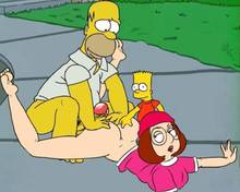 #pic611491: Bart Simpson – Family Guy – Homer Simpson – Meg Griffin – The Simpsons – crossover