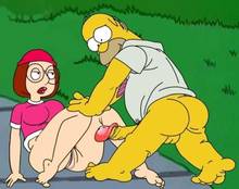 #pic610861: Family Guy – Homer Simpson – Meg Griffin – The Simpsons – crossover