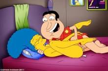 #pic661015: Family Guy – Glenn Quagmire – Marge Simpson – The Simpsons – cartoon avenger – crossover