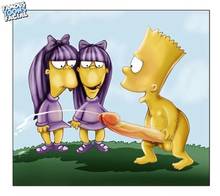 #pic518220: Bart Simpson – Sherri – Terri – The Simpsons – famous-toons-facial