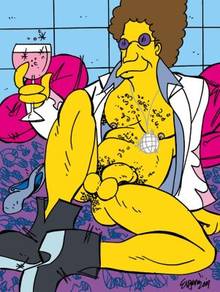#pic520663: Disco Stu – The Simpsons – Victor Hodge