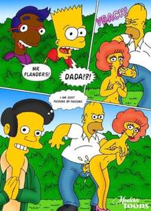 #pic508450: Apu Nahasapeemapetilon – Bart Simpson – Homer Simpson – Maude Flanders – Milhouse Van Houten – Modern Toons – Outhouse – The Simpsons