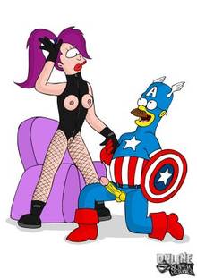 #pic797094: Black Canary – Captain America – DC – Futurama – Marvel – Ned Flanders – Online Superheroes – The Simpsons – Turanga Leela – cosplay – crossover