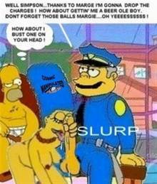 #pic222276: Chief Wiggum – Cosmic – Homer Simpson – Marge Simpson – The Simpsons