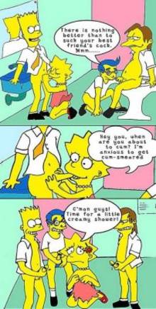 #pic1209040: Bart Simpson – Lisa Simpson – Milhouse Van Houten – Nelson Muntz – The Simpsons