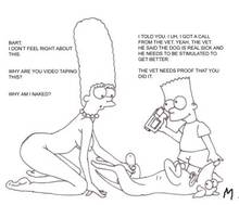 #pic10875: Bart Simpson – Marge Simpson – Santa’s Little Helper – The Simpsons