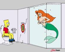 #pic10262: Ariel – Bart Simpson – The Little Mermaid – The Simpsons – animated – crossover – sextoon